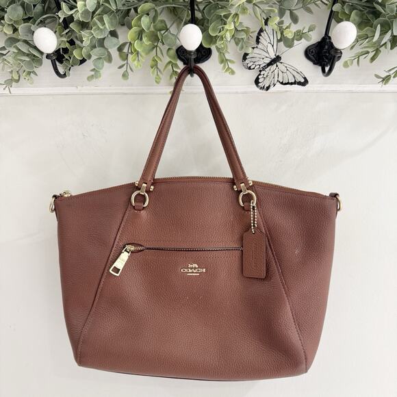Coach Leather Prairie Women's Satchel Handbag Brown Mocha Mini - Picture 1 of 5